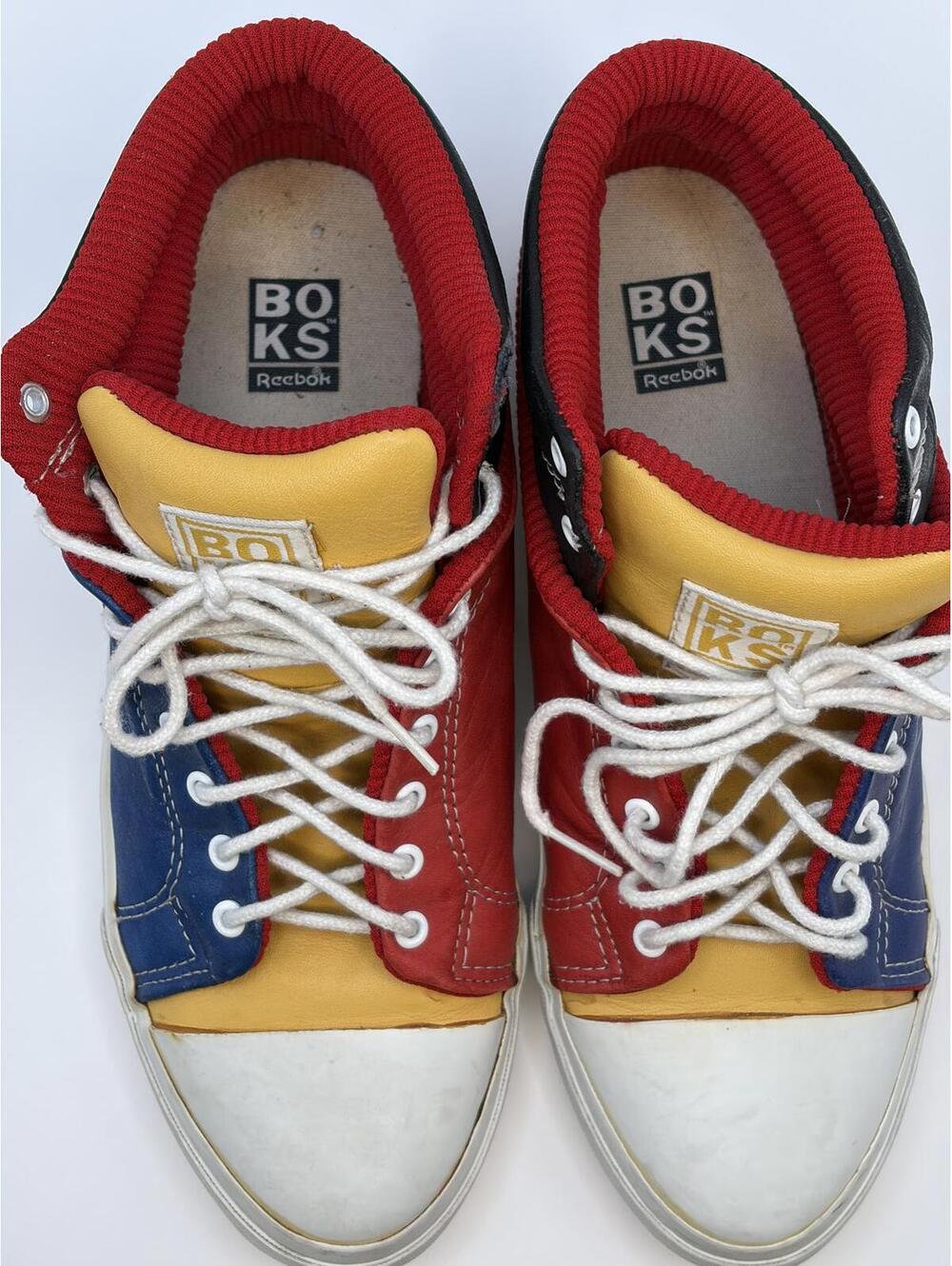 Rare 90's Reebok BOKS Classic Color Block High Top Sneakers Skater Retro Vintage - Picture 15 of 16